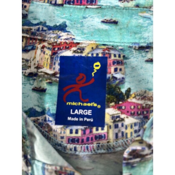 Michaels Men’s Large Shirt Pima Cotton Spandex Made in Peru - Picture 4 of 5